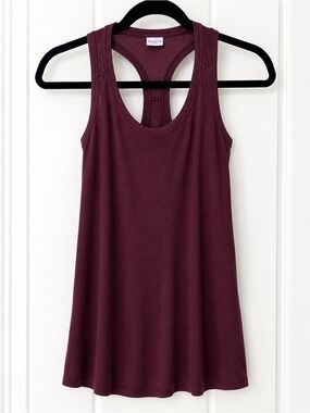 Athleta Maroon Racerback Tank Top Flowy Lightweight Athleisure Workout Gym